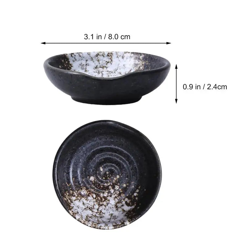 4 Piece Ceramic Sushi Plate Set