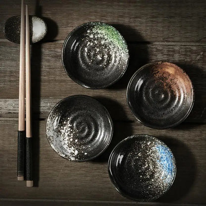 4 Piece Ceramic Sushi Plate Set