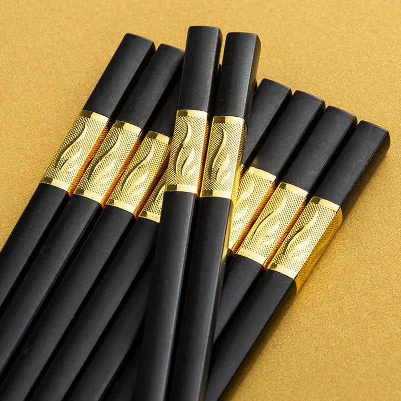 5 Piece Fiberglass Non-Slip Reusable Chopsticks